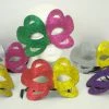 Mardi Gras Spot Two Color Glittered Mask With Ribbon Tie - Assorted Colors Vary By Package (6 Piece) Party Supplies 1 Mardi Gras Spot Two Color Glittered Mask With Ribbon Tie - Assorted Colors Vary By Package (6 Piece) Party Supplies