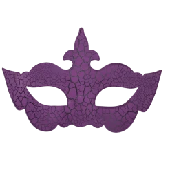 Plush Appeal, LLC Purple With Black Crackle Mask With Ribbon Tie (Each) Party Supplies