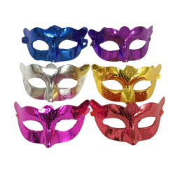 Plush Appeal, LLC Party Supplies Metallic Color Mask - Assorted Colors (Pack Of 6)