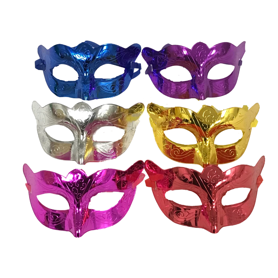 Plush Appeal, LLC Party Supplies Metallic Color Mask - Assorted Colors (Pack Of 6) 3 Plush Appeal, LLC Party Supplies Metallic Color Mask - Assorted Colors (Pack Of 6)