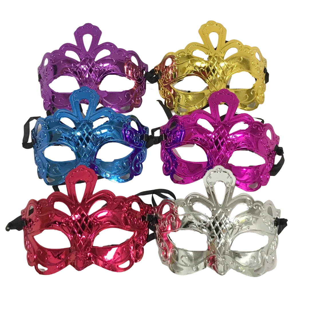 Plush Appeal, LLC Party Supplies Metallic Color Tall Mask - Assorted Colors (Pack Of 6) 3 Plush Appeal, LLC Party Supplies Metallic Color Tall Mask - Assorted Colors (Pack Of 6)