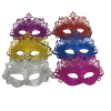 Plush Appeal, LLC Glittered Ornate Mask With Ribbon Tie - Assorted Colors (Pack Of 6) Party Supplies 1 Plush Appeal, LLC Glittered Ornate Mask With Ribbon Tie - Assorted Colors (Pack Of 6) Party Supplies