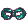 Plush Appeal, LLC Green With Purple Lace And Metallic Gold Mask With Elastic Band (Each)