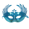 Plush Appeal, LLC Shiny Blue Masquerade Mask With Attached Blue Glittered Accent And Ribbon Tie (Each) 2 Plush Appeal, LLC Shiny Blue Masquerade Mask With Attached Blue Glittered Accent And Ribbon Tie (Each)