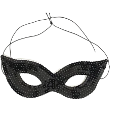 Plush Appeal, LLC Party Supplies Black Sequined Cat Eye Mask With Elastic Band (Each)