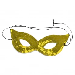 Plush Appeal, LLC Gold Sequined Cat Eye Mask With Elastic Band (Each)