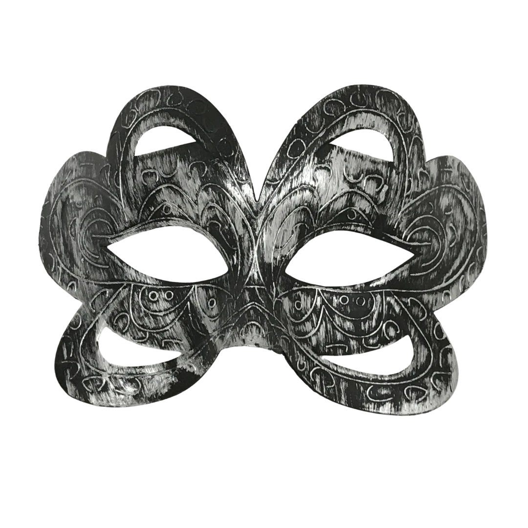 Plush Appeal, LLC Party Supplies Silver Decorated Mask With Ribbon Tie (Each) 3 Plush Appeal, LLC Party Supplies Silver Decorated Mask With Ribbon Tie (Each)
