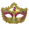 Plush Appeal, LLC Party Supplies Gold And Hot Pink Mask With Jewel And Gold Trim And Ribbon Tie (Each)