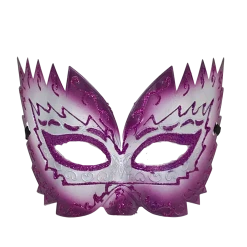 Sale Metallic Purple Tall Mask With Ribbon Tie (Each)