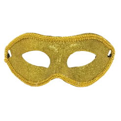 Plush Appeal, LLC Glittered Mask With Gold Trim And Ribbon Tie (Each)