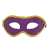 Plush Appeal, LLC Glittered Purple Mask With Gold Trim And Ribbon Tie (Each) 1 Plush Appeal, LLC Glittered Purple Mask With Gold Trim And Ribbon Tie (Each)