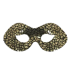 Plush Appeal, LLC Black And Gold Iridescent Mask (Each) Party Supplies