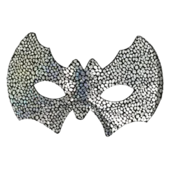 Plush Appeal, LLC Metallic Silver Spotted Mask With Elastic Band (Each)
