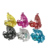 Plush Appeal, LLC Metallic Hard Plastic Mask With Glitter Swirl And Ribbon Tie - Assorted Colors (Pack Of 6)