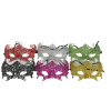 Plush Appeal, LLC Cut Out Venetian Hard Plastic Mask With Ribbon Tie - 6 Assorted Colors (Pack Of 6)