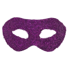 Plush Appeal, LLC Party Supplies Purple Hard Plastic Crinkle Mask With Ribbon Tie (Each)