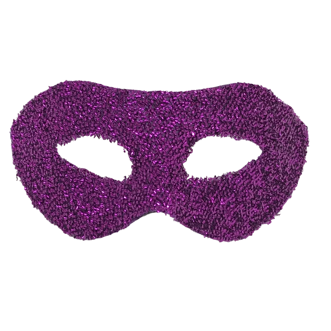 Plush Appeal, LLC Party Supplies Purple Hard Plastic Crinkle Mask With Ribbon Tie (Each) 3 Plush Appeal, LLC Party Supplies Purple Hard Plastic Crinkle Mask With Ribbon Tie (Each)