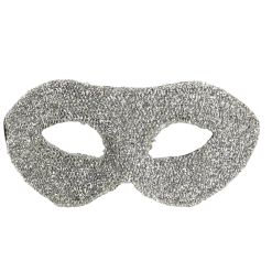 Plush Appeal, LLC Silver Hard Plastic Crinkle Mask With Ribbon Tie (Each)