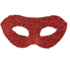 Plush Appeal, LLC Party Supplies Red Hard Plastic Crinkle Mask With Red Ribbon Tie (Each) 1 Plush Appeal, LLC Party Supplies Red Hard Plastic Crinkle Mask With Red Ribbon Tie (Each)