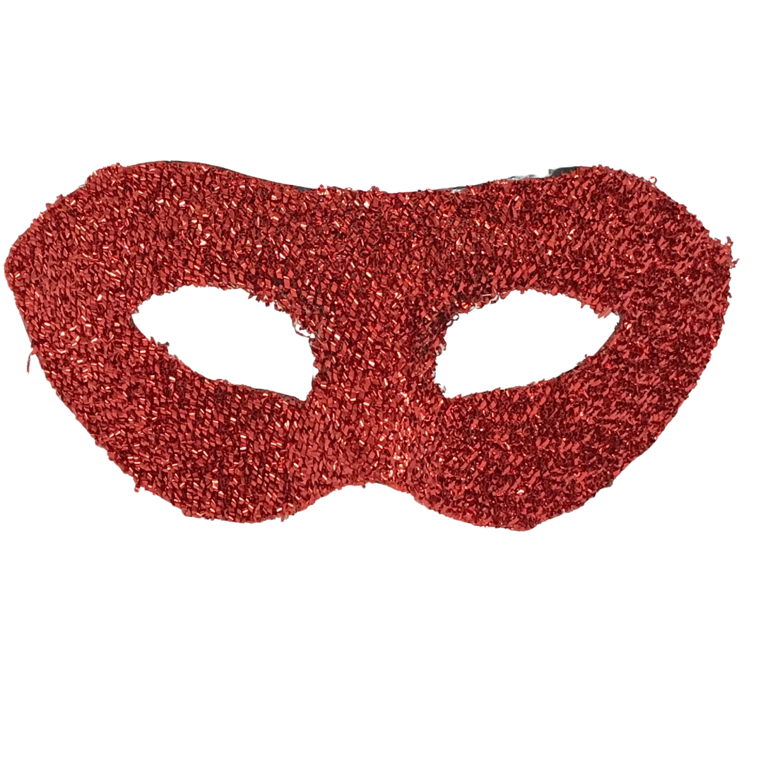 Plush Appeal, LLC Party Supplies Red Hard Plastic Crinkle Mask With Red Ribbon Tie (Each) 3 Plush Appeal, LLC Party Supplies Red Hard Plastic Crinkle Mask With Red Ribbon Tie (Each)