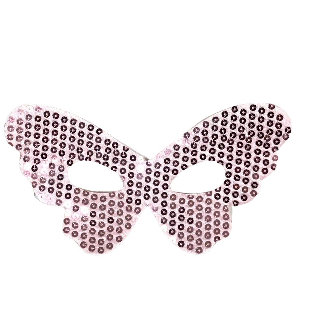 Plush Appeal, LLC Pink Butterfly Mask With Sequins And Ribbon Tie (Each) 3 Plush Appeal, LLC Pink Butterfly Mask With Sequins And Ribbon Tie (Each)