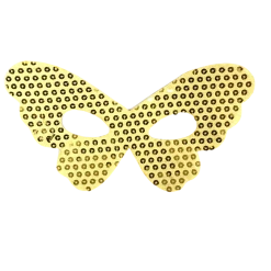 Plush Appeal, LLC Party Supplies Gold Butterfly Mask With Sequins And Elastic Band (Each)