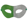 Plush Appeal, LLC Glittered Silver And Green Mask With Ribbon Tie (Each) 2 Plush Appeal, LLC Glittered Silver And Green Mask With Ribbon Tie (Each)