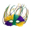 Plush Appeal, LLC Party Supplies Purple, Green And Gold With Green Sequin Eyes Mask (Each)