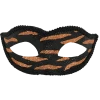 Plush Appeal, LLC Party Supplies Black And Gold Tiger Stripe Glitter Mask (Each) 2 Plush Appeal, LLC Party Supplies Black And Gold Tiger Stripe Glitter Mask (Each)