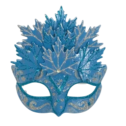 Sale Blue And Silver Snowflake Mask (Each) Party Supplies