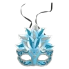 Plush Appeal, LLC Silver And Blue Ornate Mask With Jewels (Each) Party Supplies