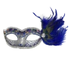 Plush Appeal, LLC Royal Blue And Silver Mask With Jewels And Royal Blue Feather (Each) 1 Plush Appeal, LLC Royal Blue And Silver Mask With Jewels And Royal Blue Feather (Each)