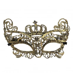 Plush Appeal, LLC Metallic Gold Mask With Crown (Each)