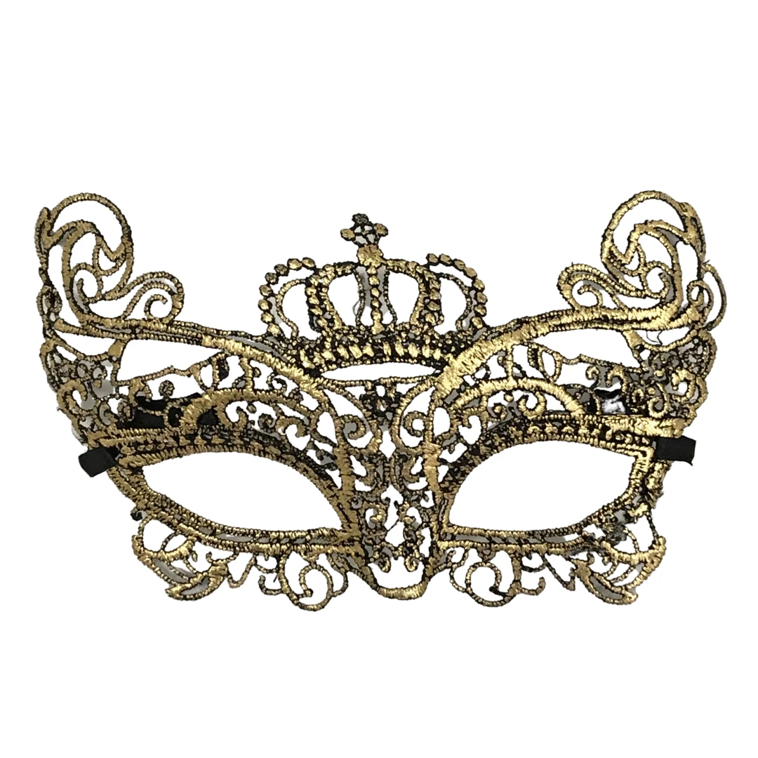 Plush Appeal, LLC Metallic Gold Mask With Crown (Each) 3 Plush Appeal, LLC Metallic Gold Mask With Crown (Each)