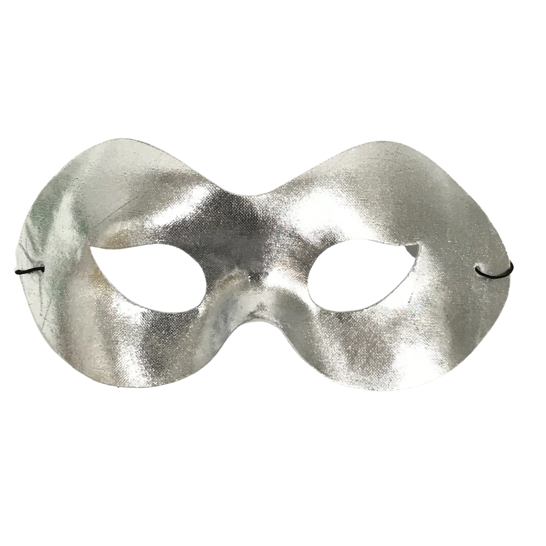 Plush Appeal, LLC Party Supplies Shiny Silver Masquerade Mask With Elastic Band (Each) 3 Plush Appeal, LLC Party Supplies Shiny Silver Masquerade Mask With Elastic Band (Each)