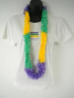 Sale 44" Purple, Green And Gold Lei (Pack Of 6) Party Supplies