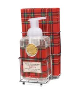 Plush Appeal, LLC Michel Design Works Tartan Foaming Soap & Napkin Set (Each) Gifts & Apparel