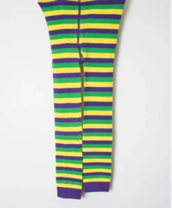 Sale Gifts & Apparel PURPLE, GREEN AND YELLOW STRIPED LEGGINGS ONE SIZE(EACH)