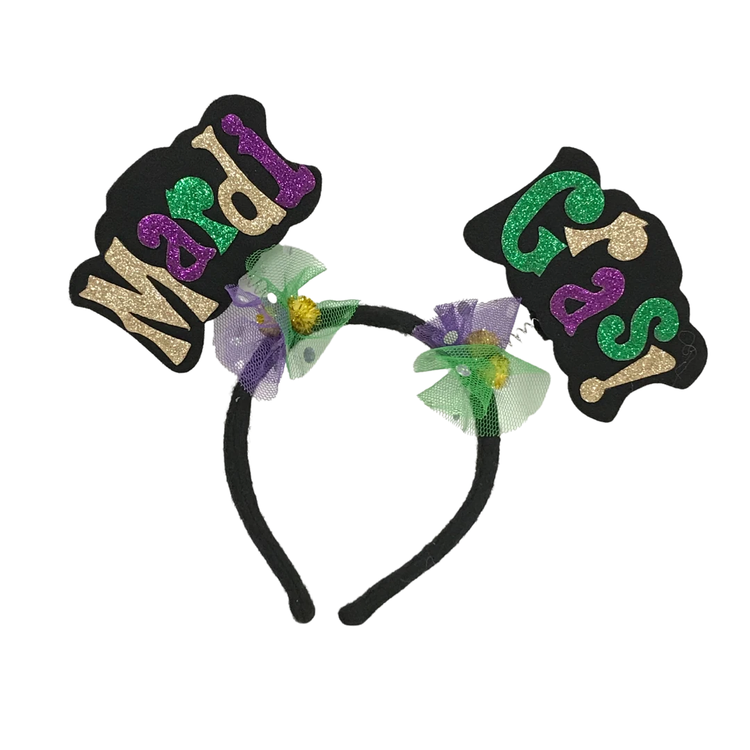 Sale Mardi Gras Head Bopper With Netting (Each) 3 Sale Mardi Gras Head Bopper With Netting (Each)