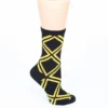 MGSPOT Black And Gold Geometric Socks (Pair)