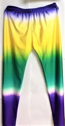 Sale Gifts & Apparel Purple, Green And Yellow Tie Dyed Leggings (Each)