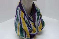 Sale 72" Purple, Green And Yellow Stripes On Scarf (Each) Gifts & Apparel