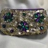 Sale Purple, Green And Gold Sequin Flower Evening Bag (Each) 1 Sale Purple, Green And Gold Sequin Flower Evening Bag (Each)