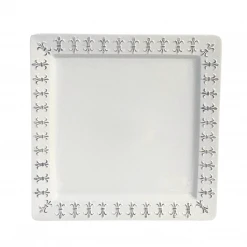 MGSPOT 14" X 14" Large Platter With Fleur De Lis (Each)