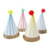 Plush Appeal, LLC Party Supplies Stripe Pompom Party Hats (Pack Of 8) 1 Plush Appeal, LLC Party Supplies Stripe Pompom Party Hats (Pack Of 8)