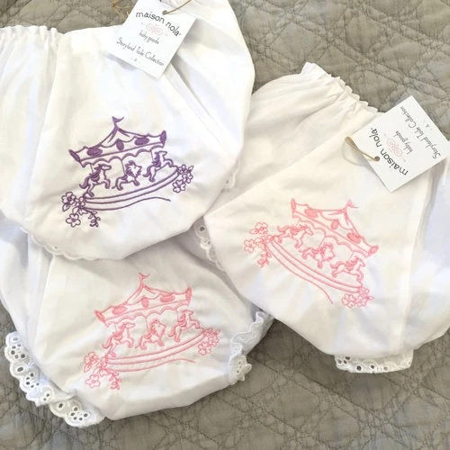 Sale Gifts & Apparel Carousel Embroidered Bloomers - Pink Or Purple (Each) 3 Sale Gifts & Apparel Carousel Embroidered Bloomers - Pink Or Purple (Each)
