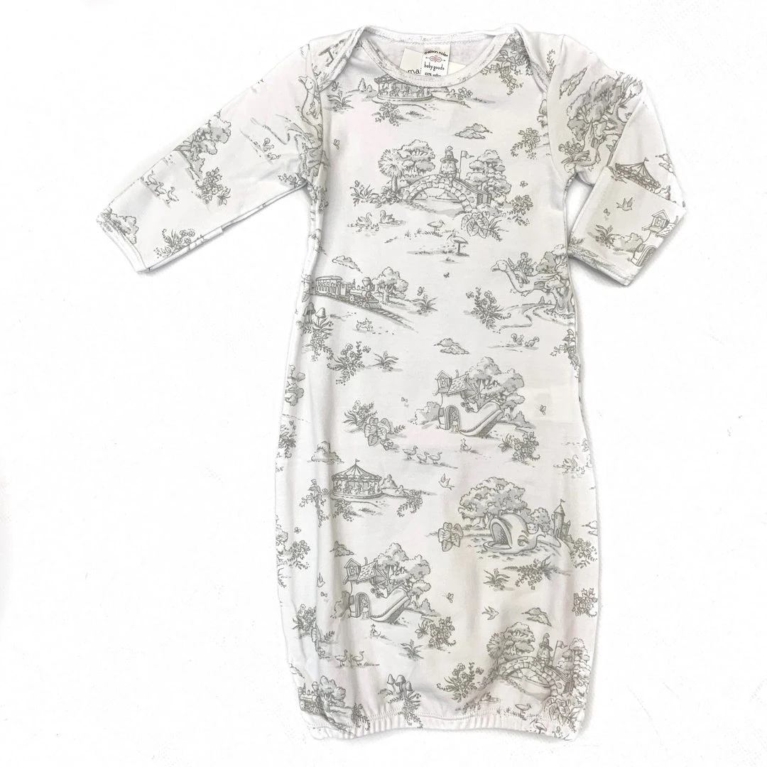 MGSPOT Storyland Toile Baby Gown 3-6M - Grey (Each) Gifts & Apparel 3 MGSPOT Storyland Toile Baby Gown 3-6M - Grey (Each) Gifts & Apparel