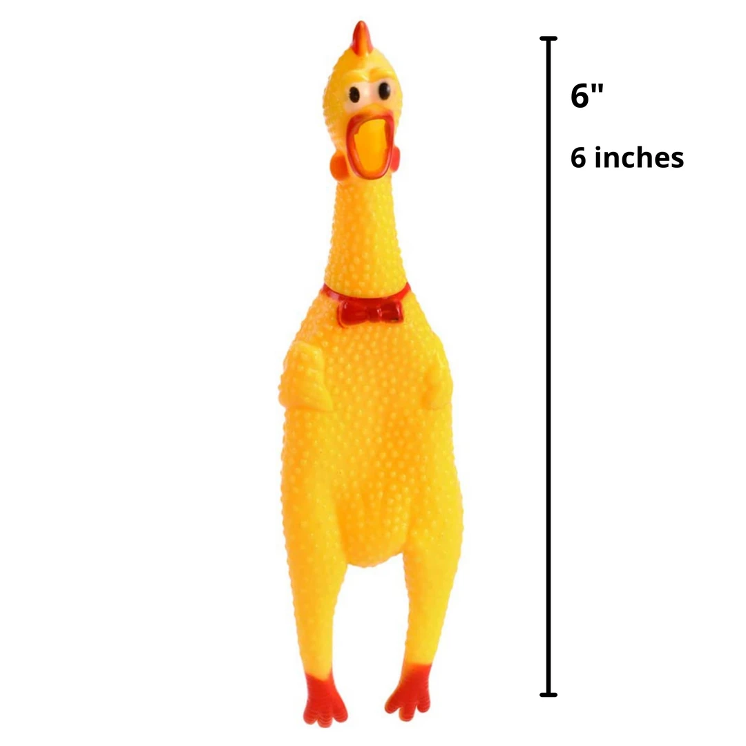 Mardi Gras Spot Vinyl Shrilling Chicken 6" (Each) Toys 3 Mardi Gras Spot Vinyl Shrilling Chicken 6" (Each) Toys