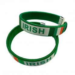 Mardi Gras Spot 7" Green Irish Bracelet Beads