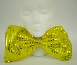 Sale Party Supplies Large Gold Sequin Bow Tie 10" X 7" (Each)